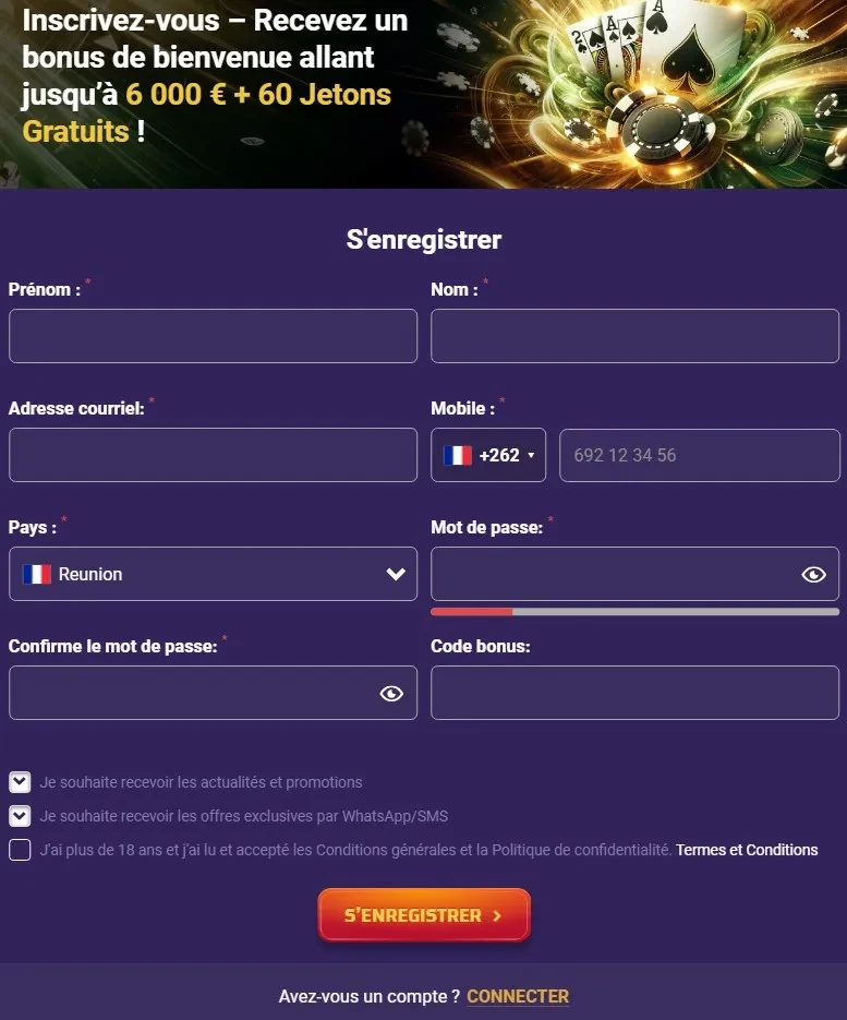 Inscription et connexion